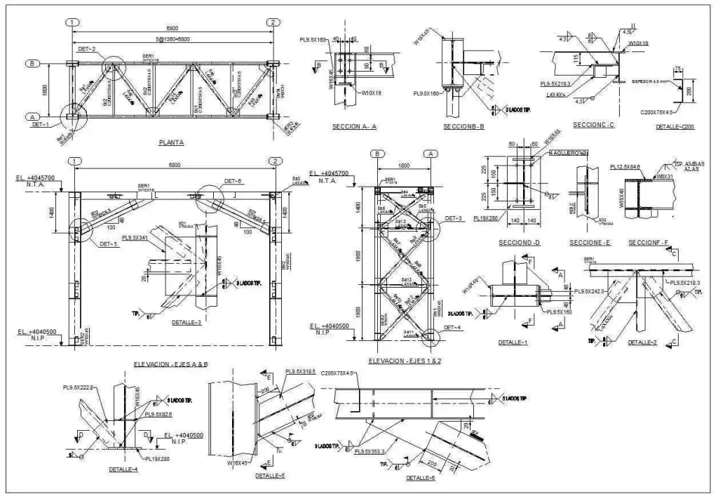 structural steel 3D CAD model